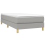 Box spring bed with light gray fabric mattress 90x200 cm by vidaXL, Beds and slatted bases - Ref: Foro24-3144143, Price: 268,...