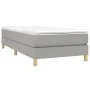 Box spring bed with light gray fabric mattress 90x200 cm by vidaXL, Beds and slatted bases - Ref: Foro24-3144143, Price: 263,...