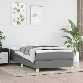 Box spring bed with dark gray fabric mattress 80x200 cm by vidaXL, Beds and slatted bases - Ref: Foro24-3144128, Price: 272,5...