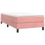 Box spring bed with pink velvet mattress 90x200 cm by vidaXL, Beds and slatted bases - Ref: Foro24-3144314, Price: 249,71 €, ...