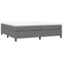 Box spring bed with dark gray fabric mattress 200x200 cm by vidaXL, Beds and slatted bases - Ref: Foro24-3144448, Price: 546,...