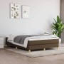 Box spring bed with dark brown fabric mattress 140x200 cm by vidaXL, Beds and slatted bases - Ref: Foro24-3144178, Price: 379...