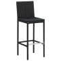 Taburetes altos de jardín cojines 4 uds ratán sintético negro von vidaXL, Gartenstühle - Ref: Foro24-313437, Preis: 300,69 €,...