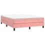Cama box spring con colchón terciopelo rosa 140x200 cm de vidaXL, Camas y somieres - Ref: Foro24-3144338, Precio: 359,85 €, D...