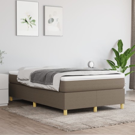 Box spring bed with taupe gray fabric mattress 120x200 cm by vidaXL, Beds and slatted bases - Ref: Foro24-3144510, Price: 354...