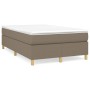 Box spring bed with taupe gray fabric mattress 120x200 cm by vidaXL, Beds and slatted bases - Ref: Foro24-3144510, Price: 354...