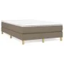 Box spring bed with taupe gray fabric mattress 120x200 cm by vidaXL, Beds and slatted bases - Ref: Foro24-3144163, Price: 325...