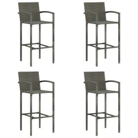 Taburetes de cocina 4 unidades ratán sintético gris de vidaXL, Sillas de jardín - Ref: Foro24-313456, Precio: 180,60 €, Descu...