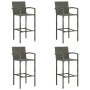 Kitchen stools 4 units gray synthetic rattan by vidaXL, Garden chairs - Ref: Foro24-313456, Price: 180,60 €, Discount: %