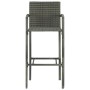 Kitchen stools 4 units gray synthetic rattan by vidaXL, Garden chairs - Ref: Foro24-313456, Price: 180,60 €, Discount: %