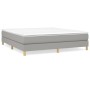 Cama box spring con colchón tela gris claro 160x200 cm de vidaXL, Camas y somieres - Ref: Foro24-3144183, Precio: 442,61 €, D...