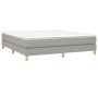 Cama box spring con colchón tela gris claro 160x200 cm de vidaXL, Camas y somieres - Ref: Foro24-3144183, Precio: 442,61 €, D...