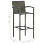 Kitchen stools 4 units gray synthetic rattan by vidaXL, Garden chairs - Ref: Foro24-313456, Price: 180,60 €, Discount: %
