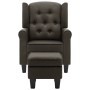 Taupe gray fabric armchair with footrest stool by vidaXL, Armchairs - Ref: Foro24-320159, Price: 281,94 €, Discount: %
