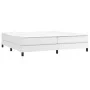 Box spring bed with white synthetic leather mattress 200x200 cm by vidaXL, Beds and slatted bases - Ref: Foro24-3144280, Pric...