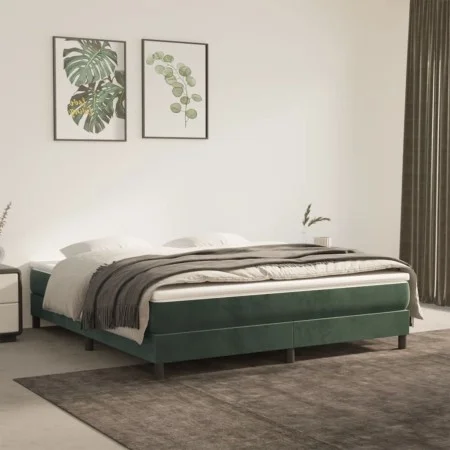 Boxspringbett mit dunkelgrüner Samtmatratze 180x200 cm von vidaXL, Betten und Lattenroste - Ref: Foro24-3144348, Preis: 486,1...