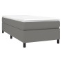 Cama box spring con colchón tela gris oscuro 100x200 cm de vidaXL, Camas y somieres - Ref: Foro24-3144400, Precio: 302,60 €, ...
