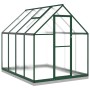 Invernadero con marco base aluminio verde 224x169x202 cm
