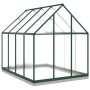 Invernadero con marco base aluminio verde 224x169x202 cm