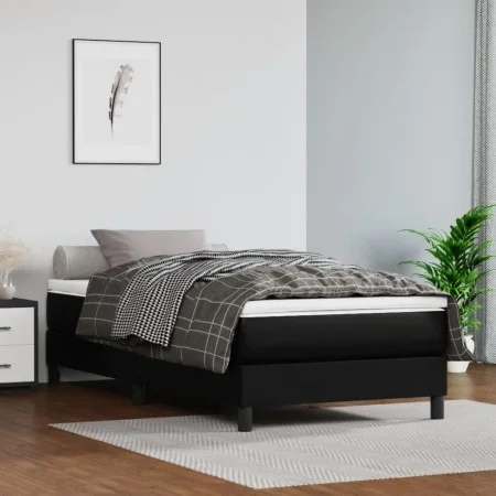 Boxspringbett mit schwarzer Kunstledermatratze 80x200 cm von vidaXL, Betten und Lattenroste - Ref: Foro24-3144225, Preis: 234...