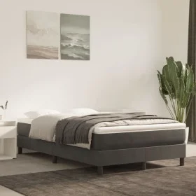 Box spring bed with dark gray velvet mattress 120x200 cm by vidaXL, Beds and slatted bases - Ref: Foro24-3144322, Price: 312,...