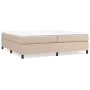 Box spring bed with cappuccino synthetic leather mattress 200x200cm by vidaXL, Beds and slatted bases - Ref: Foro24-3144631, ...