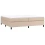 Box spring bed with cappuccino synthetic leather mattress 200x200cm by vidaXL, Beds and slatted bases - Ref: Foro24-3144631, ...