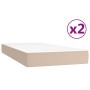 Boxspringbett mit Cappuccino-Kunstledermatratze 200x200cm von vidaXL, Betten und Lattenroste - Ref: Foro24-3144631, Preis: 53...