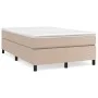 Box spring bed with cappuccino synthetic leather mattress 120x200cm by vidaXL, Beds and slatted bases - Ref: Foro24-3144601, ...