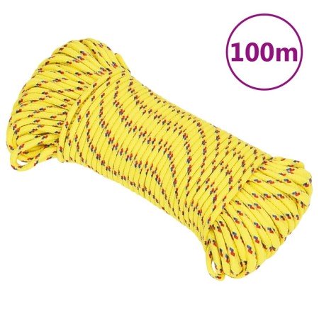 Cuerda de barco polipropileno amarillo 3 mm 100 m