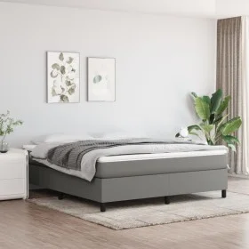 Box spring bed with dark gray fabric mattress 180x200 cm by vidaXL, Beds and slatted bases - Ref: Foro24-3144440, Price: 517,...