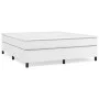 Box spring bed with white synthetic leather mattress 180x200 cm by vidaXL, Beds and slatted bases - Ref: Foro24-3144621, Pric...