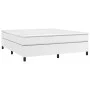 Box spring bed with white synthetic leather mattress 180x200 cm by vidaXL, Beds and slatted bases - Ref: Foro24-3144621, Pric...