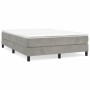 Boxspringbett mit hellgrauer Samtmatratze 140x190 cm von vidaXL, Betten und Lattenroste - Ref: Foro24-3144327, Preis: 397,86 ...