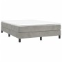Boxspringbett mit hellgrauer Samtmatratze 140x190 cm von vidaXL, Betten und Lattenroste - Ref: Foro24-3144327, Preis: 397,86 ...