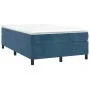 Box spring bed with dark blue velvet mattress 120x200 cm by vidaXL, Beds and slatted bases - Ref: Foro24-3144673, Price: 370,...