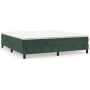 Box spring bed with dark green velvet mattress 160x200 cm by vidaXL, Beds and slatted bases - Ref: Foro24-3144342, Price: 443...