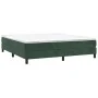 Box spring bed with dark green velvet mattress 160x200 cm by vidaXL, Beds and slatted bases - Ref: Foro24-3144342, Price: 434...