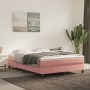 Cama box spring con colchón terciopelo rosa 140x190 cm de vidaXL, Camas y somieres - Ref: Foro24-3144332, Precio: 382,18 €, D...