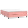Cama box spring con colchón terciopelo rosa 140x190 cm de vidaXL, Camas y somieres - Ref: Foro24-3144332, Precio: 382,18 €, D...