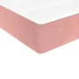 Box spring bed with pink velvet mattress 140x190 cm by vidaXL, Beds and slatted bases - Ref: Foro24-3144332, Price: 396,61 €,...