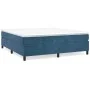Box spring bed with dark blue velvet mattress 200x200 cm by vidaXL, Beds and slatted bases - Ref: Foro24-3144703, Price: 535,...