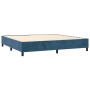 Box spring bed with dark blue velvet mattress 200x200 cm by vidaXL, Beds and slatted bases - Ref: Foro24-3144703, Price: 547,...