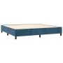 Box spring bed with dark blue velvet mattress 200x200 cm by vidaXL, Beds and slatted bases - Ref: Foro24-3144703, Price: 535,...