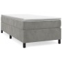 Box spring bed with light gray velvet mattress 100x200 cm by vidaXL, Beds and slatted bases - Ref: Foro24-3144663, Price: 259...