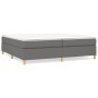 Cama box spring con colchón tela gris oscuro 200x200 cm de vidaXL, Camas y somieres - Ref: Foro24-3144547, Precio: 520,43 €, ...