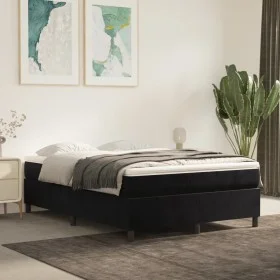 Box spring bed with black velvet mattress 140x200 cm by vidaXL, Beds and slatted bases - Ref: Foro24-3144683, Price: 363,59 €...