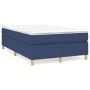 Box spring bed with blue fabric mattress 120x200 cm by vidaXL, Beds and slatted bases - Ref: Foro24-3144512, Price: 365,46 €,...