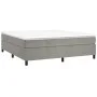 Box spring bed with light gray velvet mattress 180x200 cm by vidaXL, Beds and slatted bases - Ref: Foro24-3144693, Price: 462...