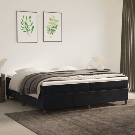 Boxspringbett mit schwarzer Samtmatratze 200x200 cm von vidaXL, Betten und Lattenroste - Ref: Foro24-3144701, Preis: 523,60 €...